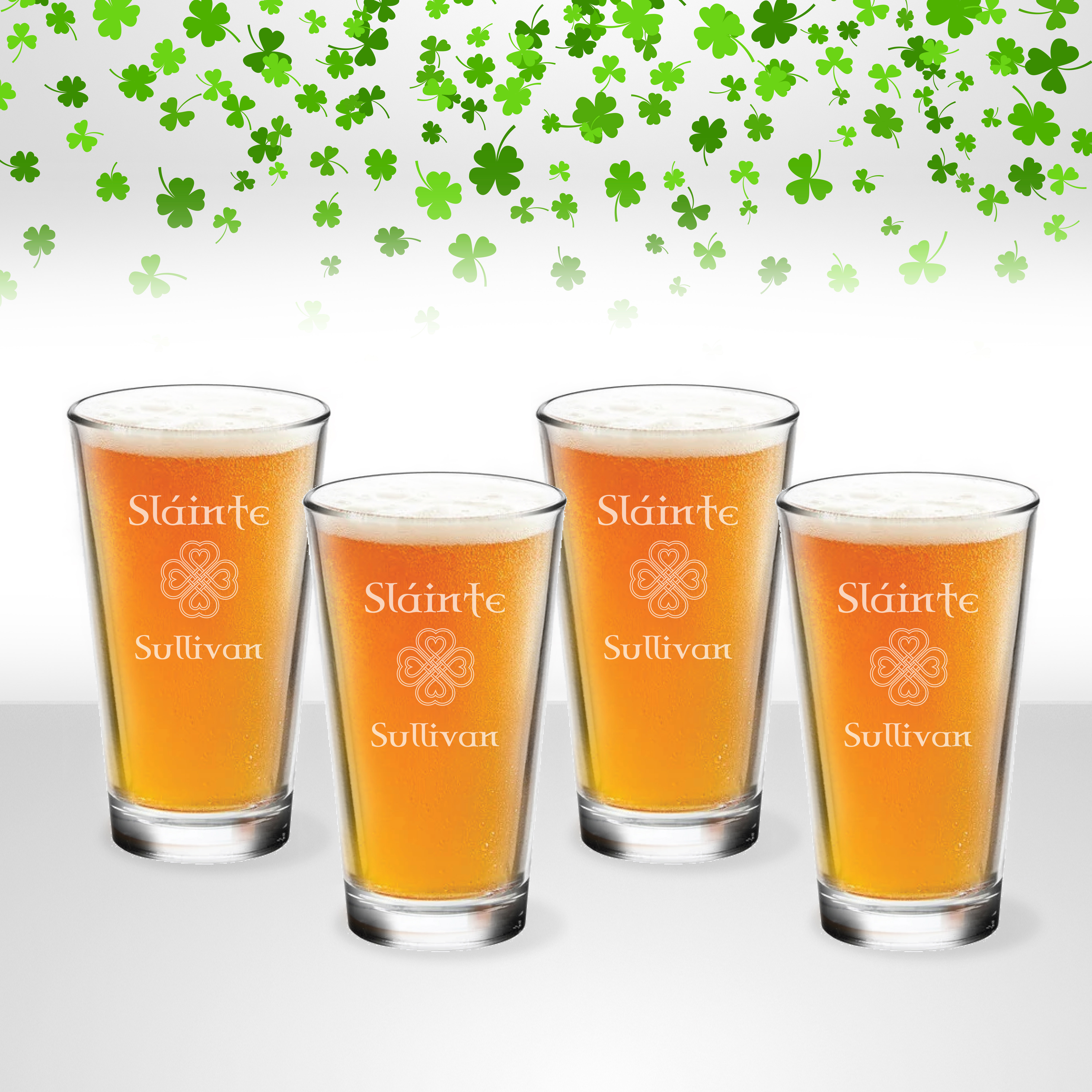 (NEW!) Irish Slainte - Set of 4 Beer Pints